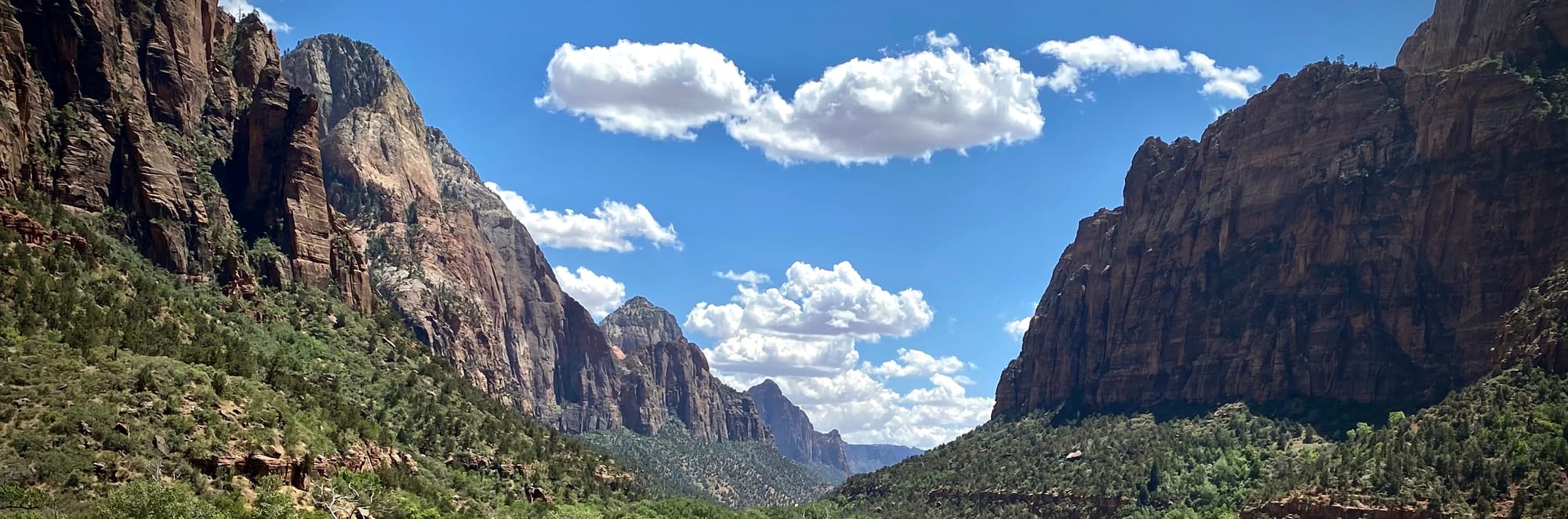 A view of Zion Canyon in Zion National Park, in Utah, in the United States.